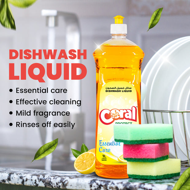 Essential Dishwash Liquid - 1 Litre, Lemon