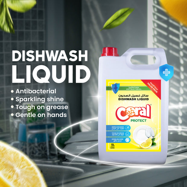 Premium Diswash Liquid - 5 Litre, Lemon